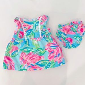 Lilly Pulitzer infant dress and bloomers 3-6m
